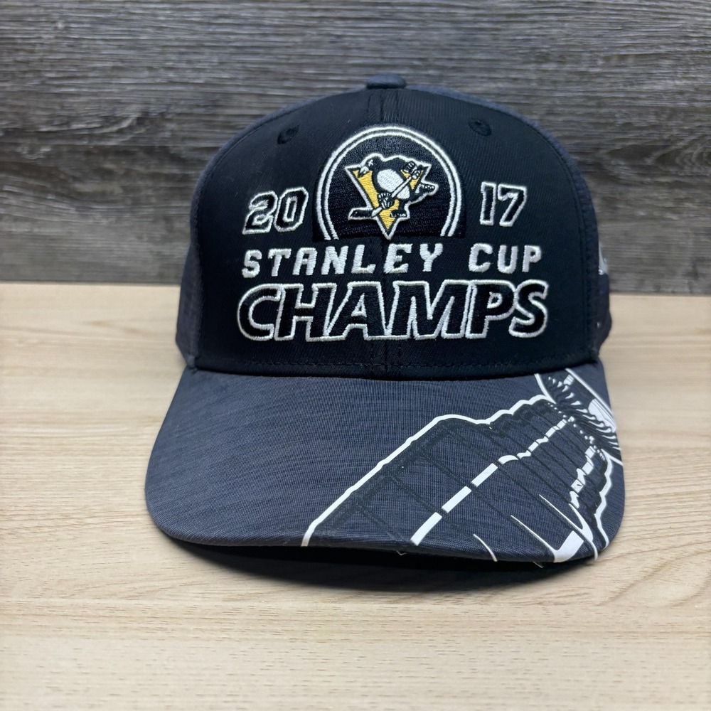 Pittsburgh Penguins Hat Cap Snap Back Mens NHL Hockey Stanley Cup Champs Reebok